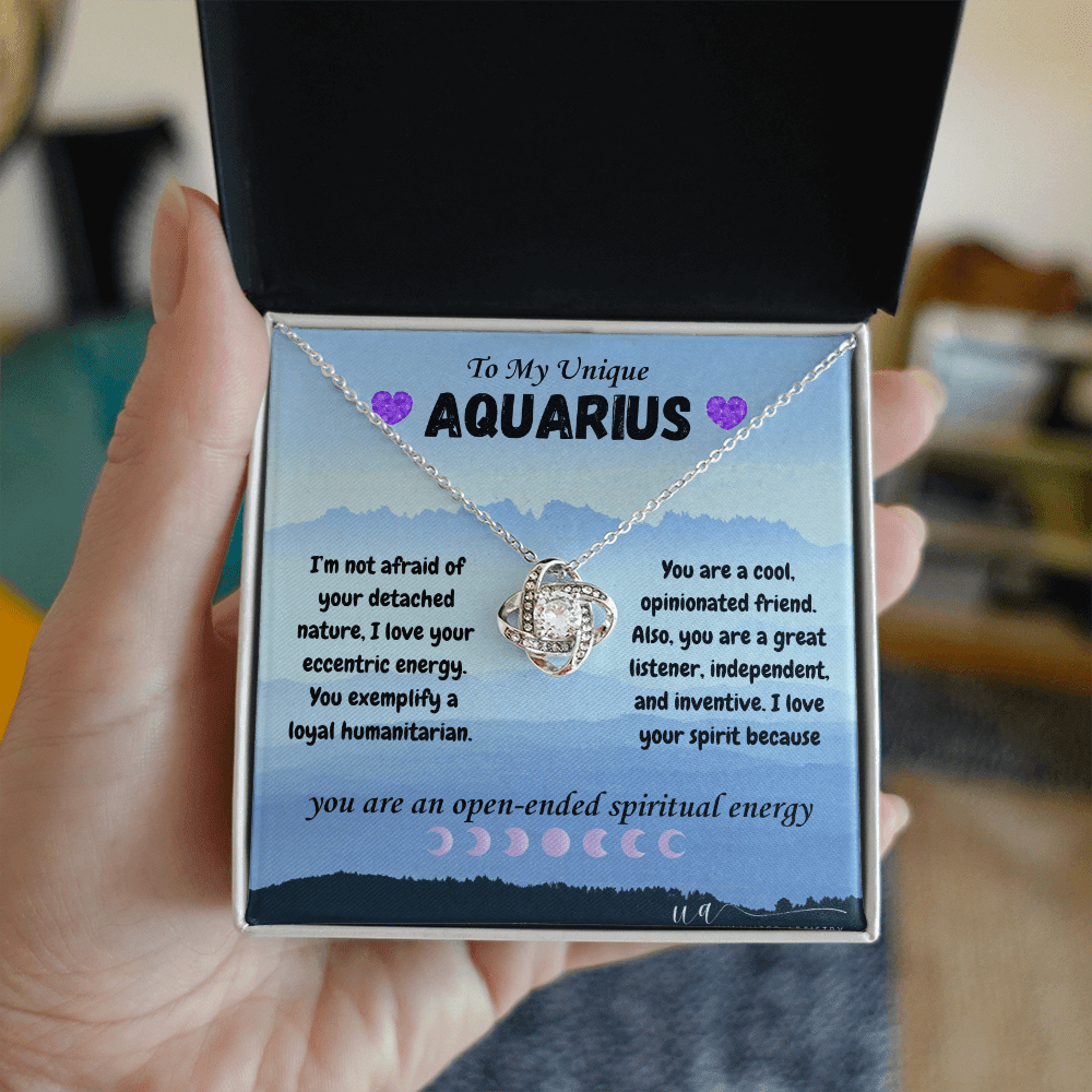 Aquarius Love Knot Necklace - UnlimitedArtistry
