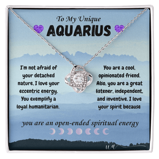 Aquarius Love Knot Necklace - UnlimitedArtistry