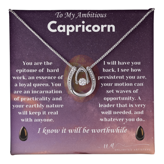 Capricorn Lucky in Love Necklace