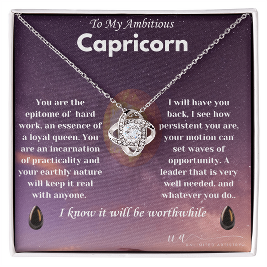 Capricorn Love Knot Necklace