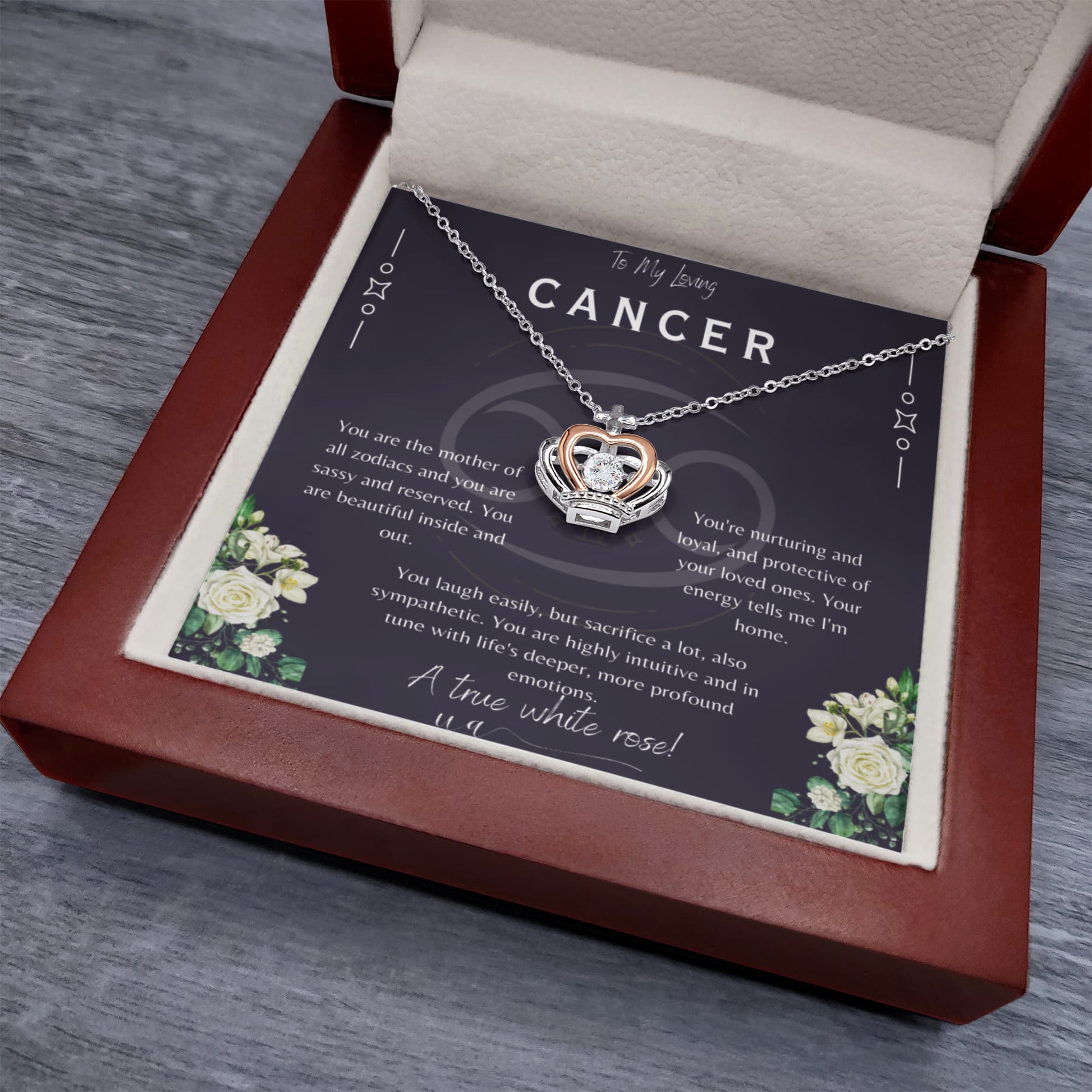 Cancer Crown Pendant Necklace - UnlimitedArtistry