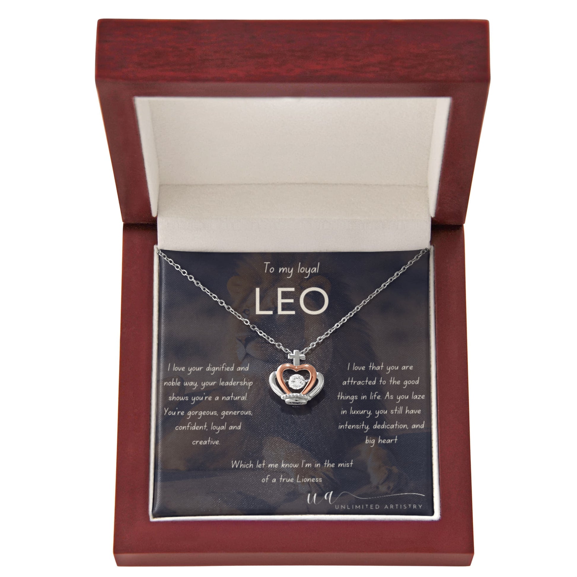 Leo Crown Pendant Necklace - UnlimitedArtistry