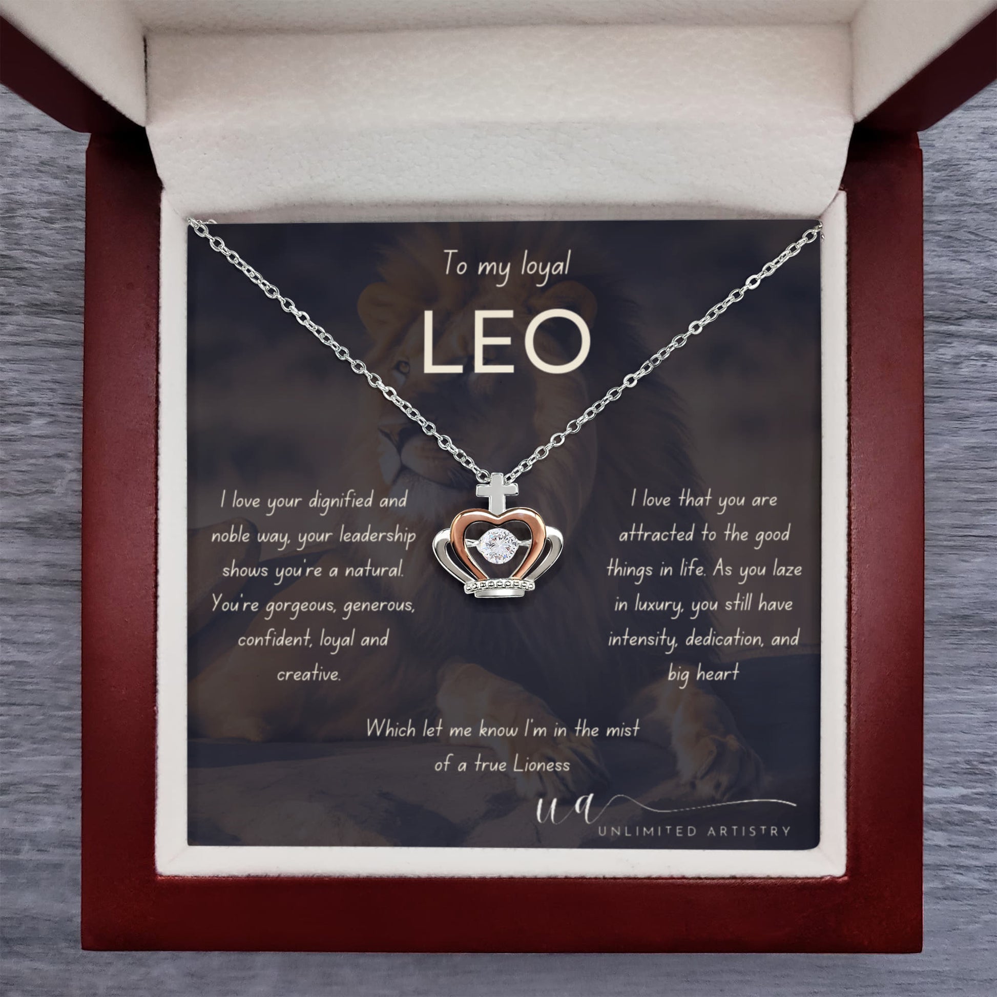 Leo Crown Pendant Necklace - UnlimitedArtistry