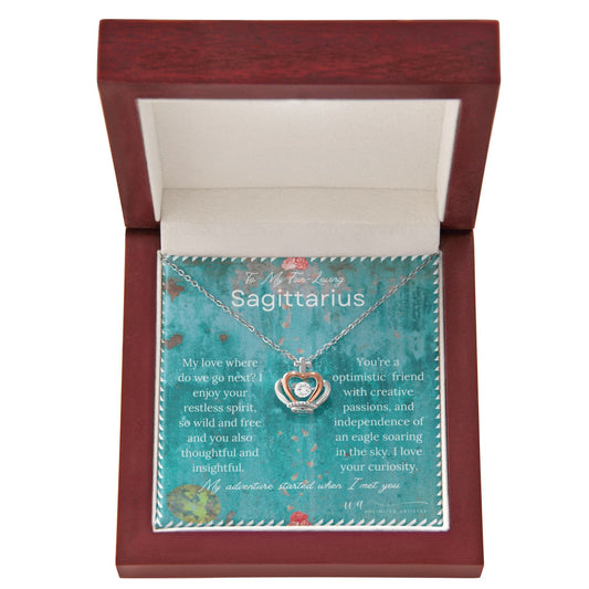 Sagittarius Crown Pendant Necklace - UnlimitedArtistry