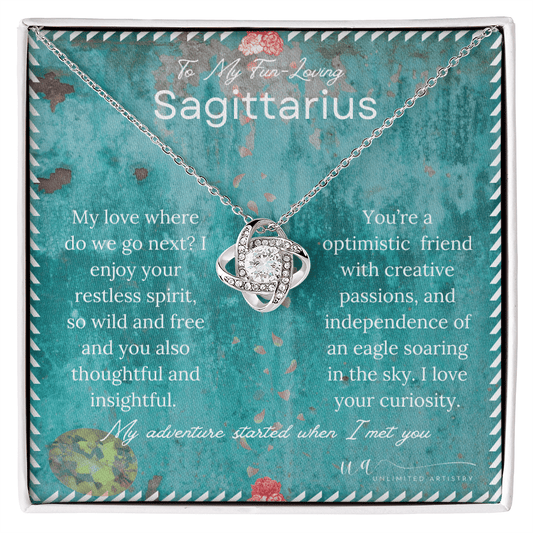 Sagittarius Love Knot Necklace - UnlimitedArtistry