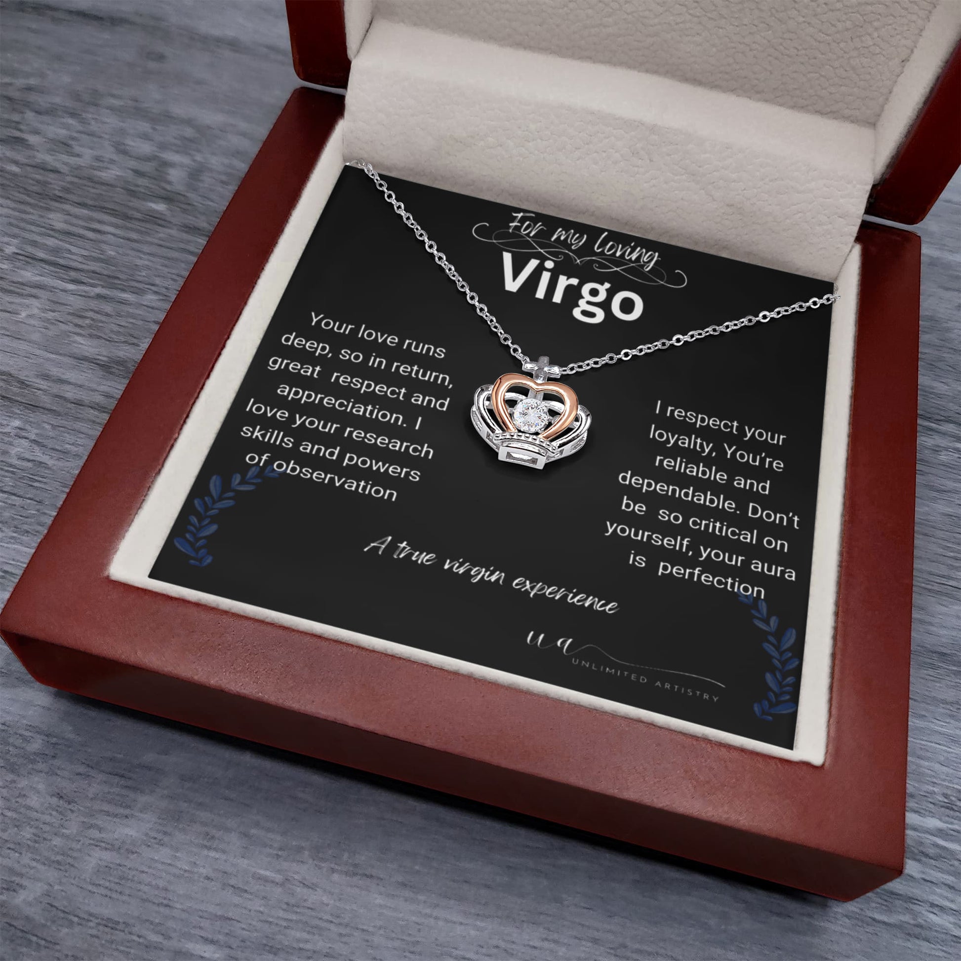 Virgo Crown Pendant Necklace - UnlimitedArtistry