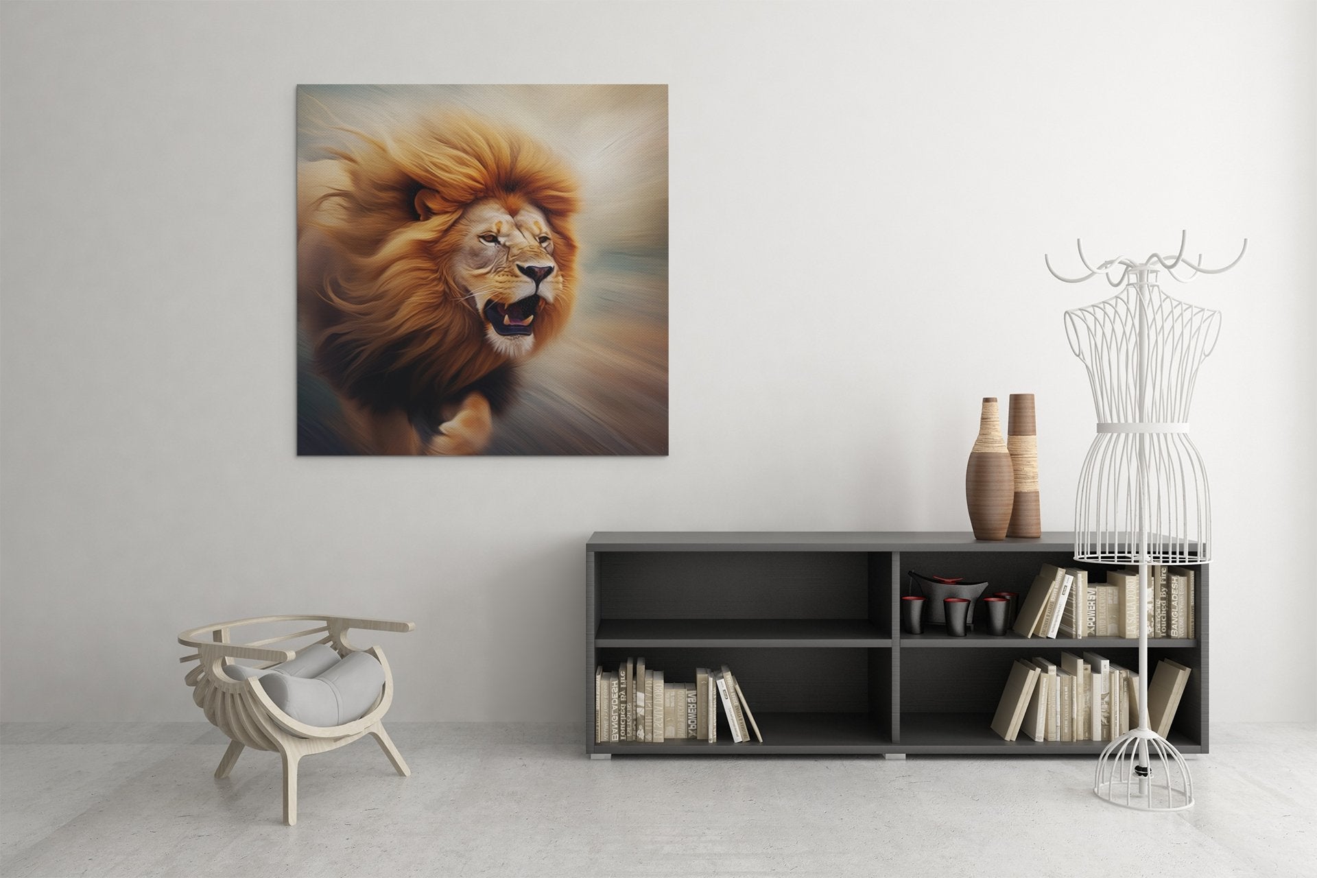 Abstract Lion Canvas 1.5in Frame - UnlimitedArtistry