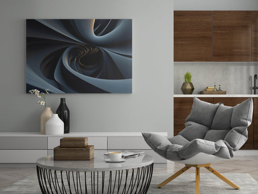 Black Abstract Art Canvas 1.5in Frame - UnlimitedArtistry