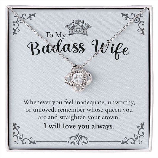 My Badass Wife | Most loving person - Love Knot Necklace - UnlimitedArtistry