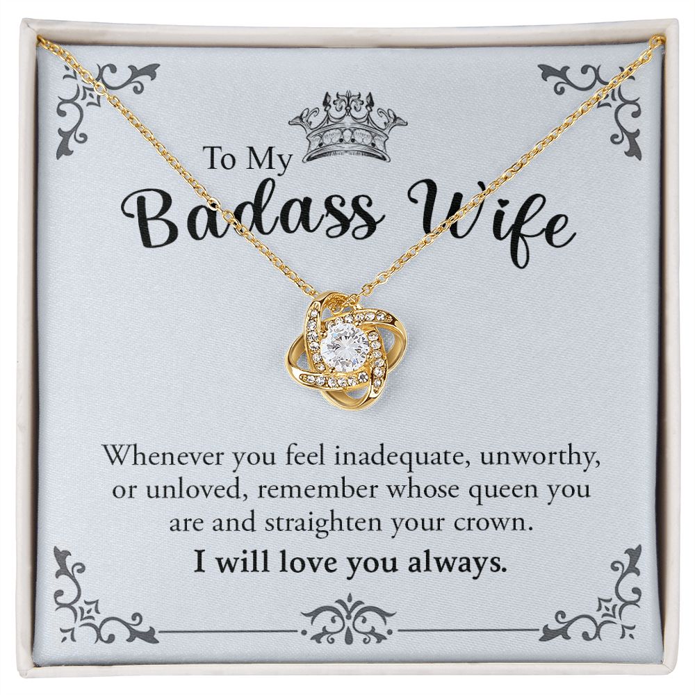 My Badass Wife | Most loving person - Love Knot Necklace - UnlimitedArtistry