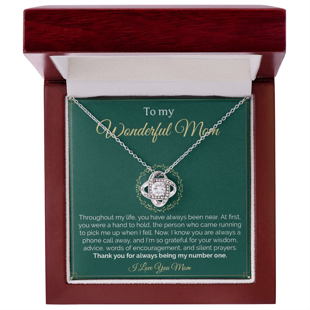 My Mom | Always being my number one - Love Knot Necklace - UnlimitedArtistry