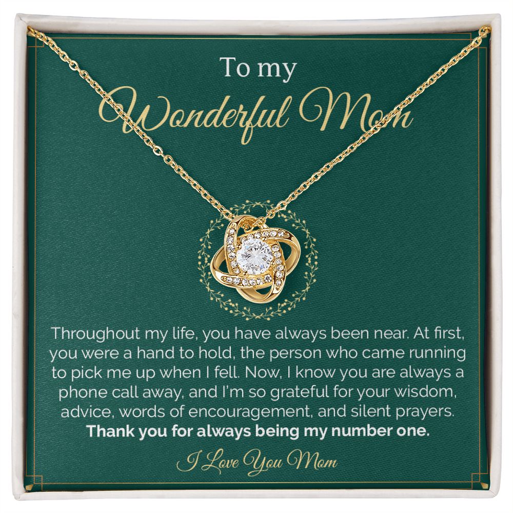 My Mom | Always being my number one - Love Knot Necklace - UnlimitedArtistry