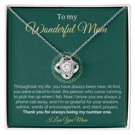 My Mom | Always being my number one - Love Knot Necklace - UnlimitedArtistry