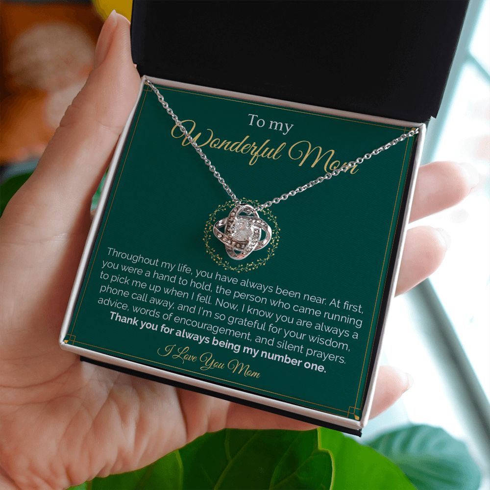 My Mom | Always being my number one - Love Knot Necklace - UnlimitedArtistry
