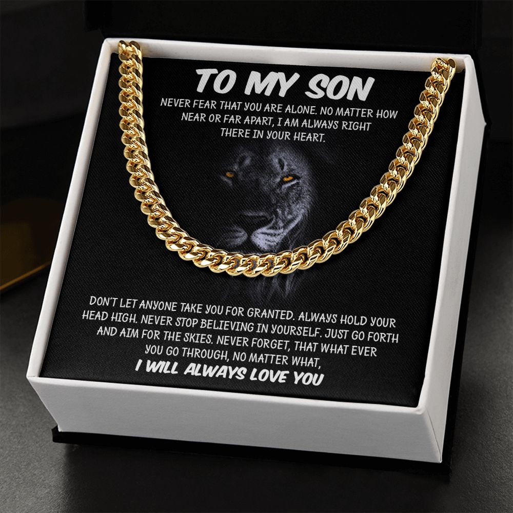 My Son | Be strong always - Cuban Link Chain - UnlimitedArtistry
