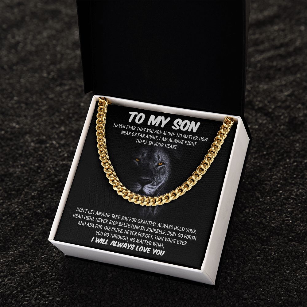 My Son | Be strong always - Cuban Link Chain - UnlimitedArtistry