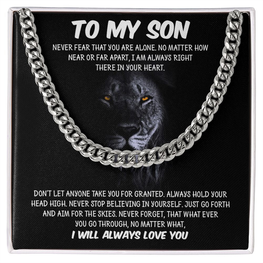 My Son | Be strong always - Cuban Link Chain - UnlimitedArtistry