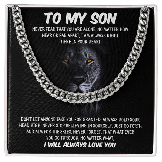My Son | Be strong always - Cuban Link Chain - UnlimitedArtistry