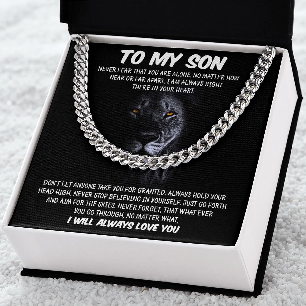 My Son | Be strong always - Cuban Link Chain - UnlimitedArtistry