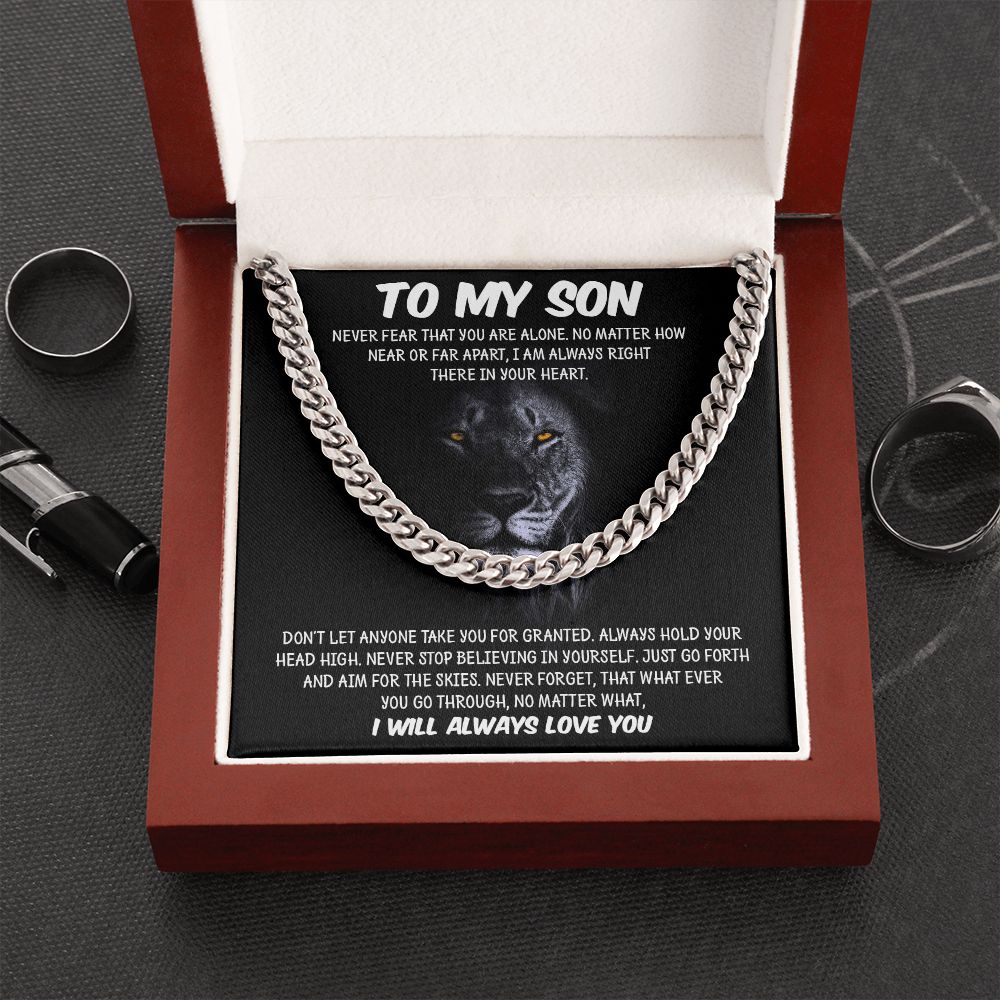 My Son | Be strong always - Cuban Link Chain - UnlimitedArtistry