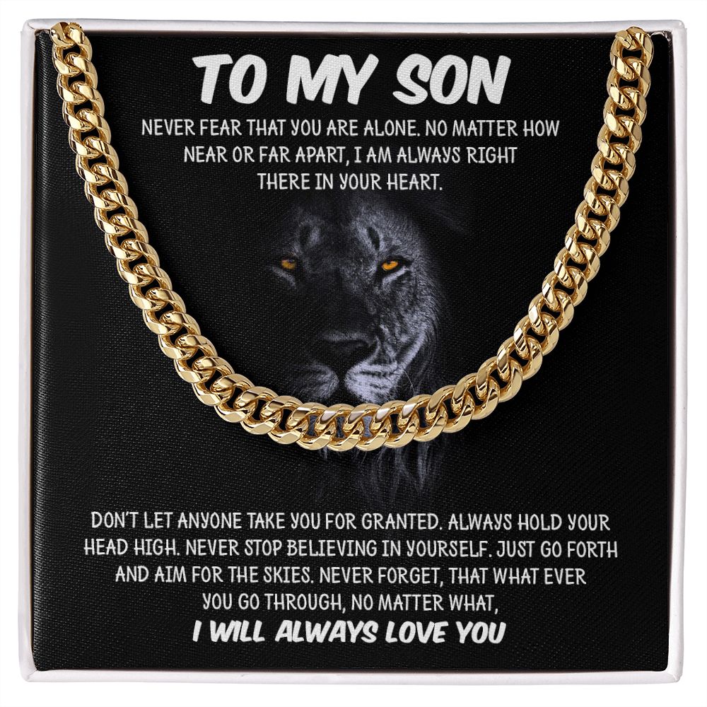 My Son | Be strong always - Cuban Link Chain - UnlimitedArtistry