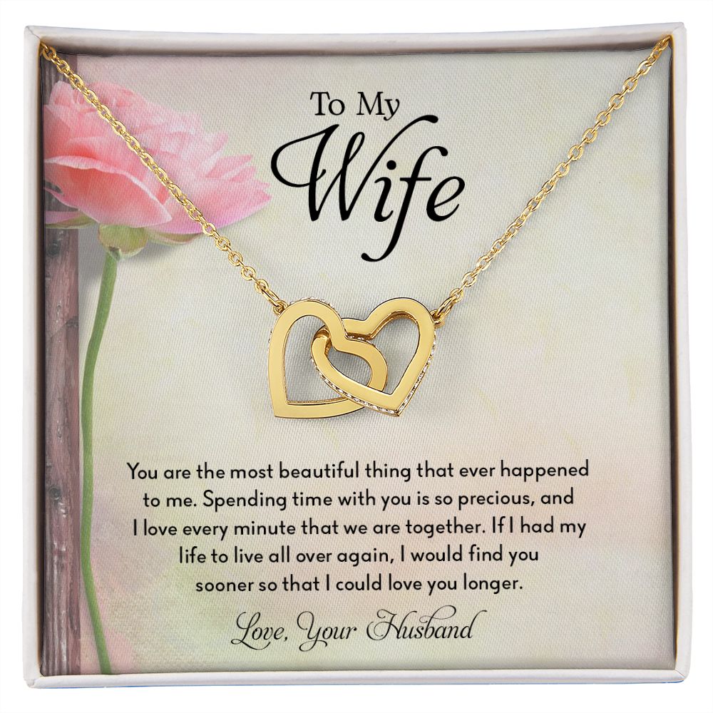 My Wife | Spend time with you - Interlocking Hearts necklace - UnlimitedArtistry