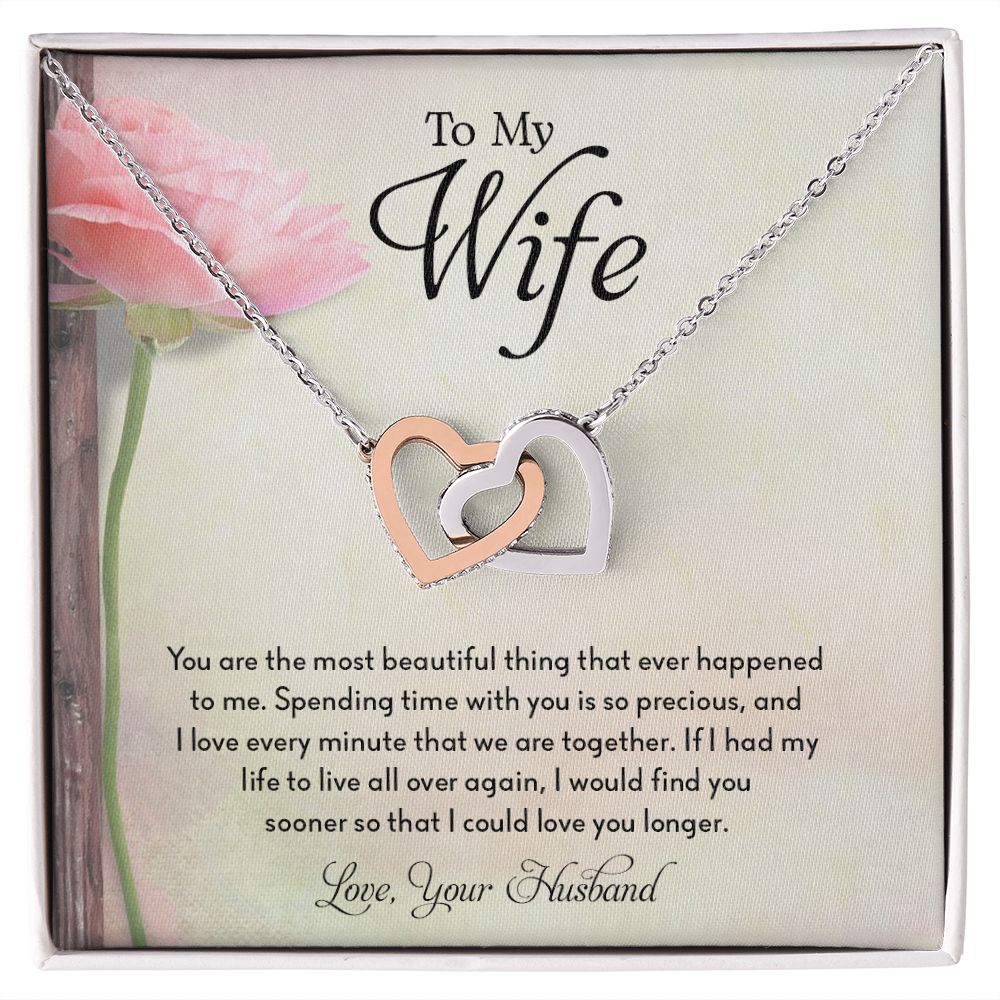 My Wife | Spend time with you - Interlocking Hearts necklace - UnlimitedArtistry
