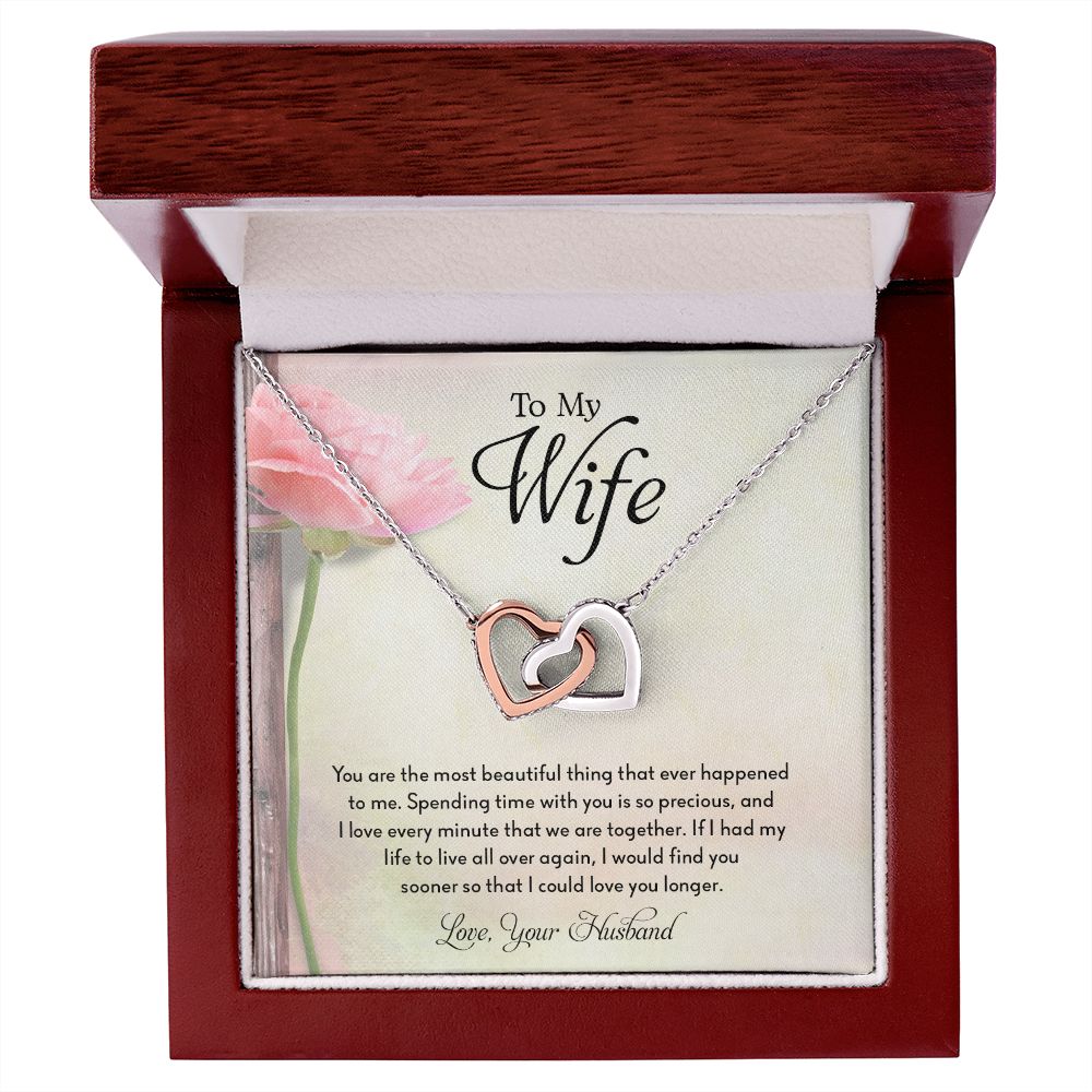 My Wife | Spend time with you - Interlocking Hearts necklace - UnlimitedArtistry
