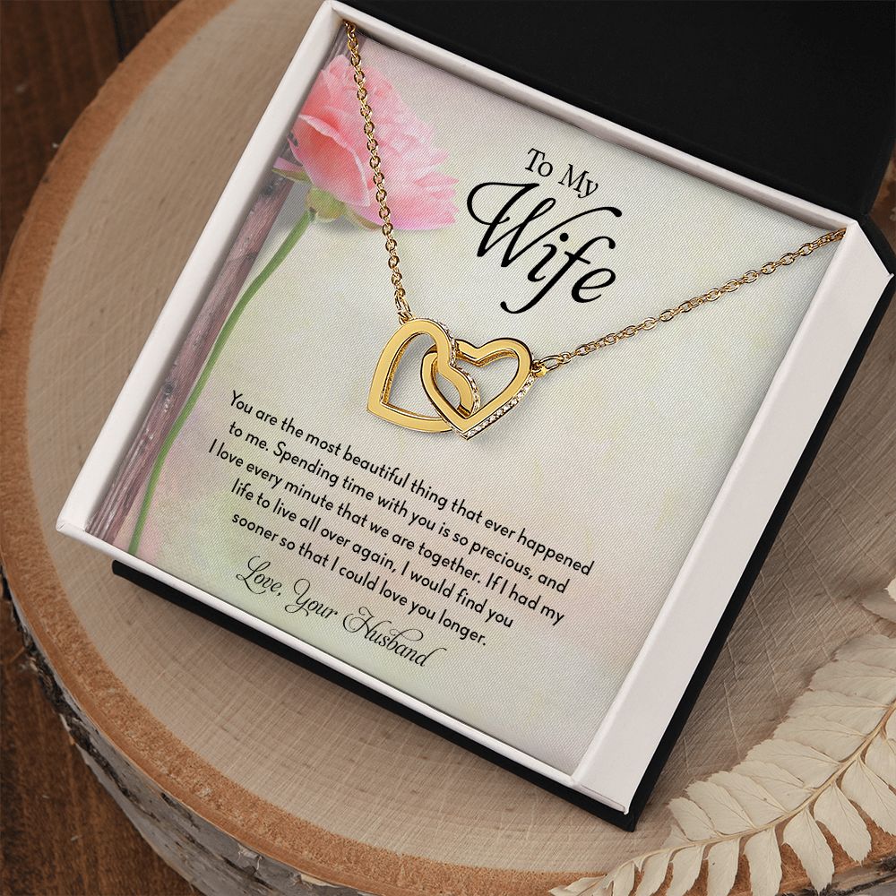 My Wife | Spend time with you - Interlocking Hearts necklace - UnlimitedArtistry