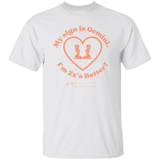 Orange Playful Gemini T-Shirt - UnlimitedArtistry