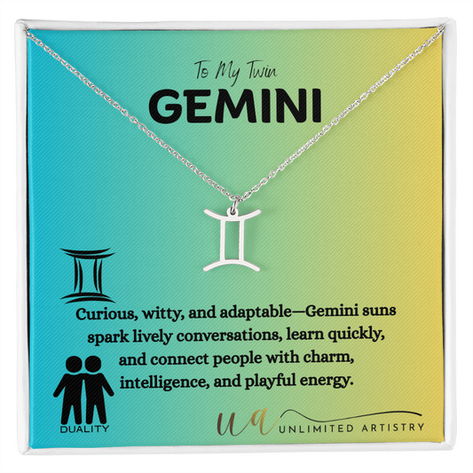 Gemini Zodiac Pendant 2