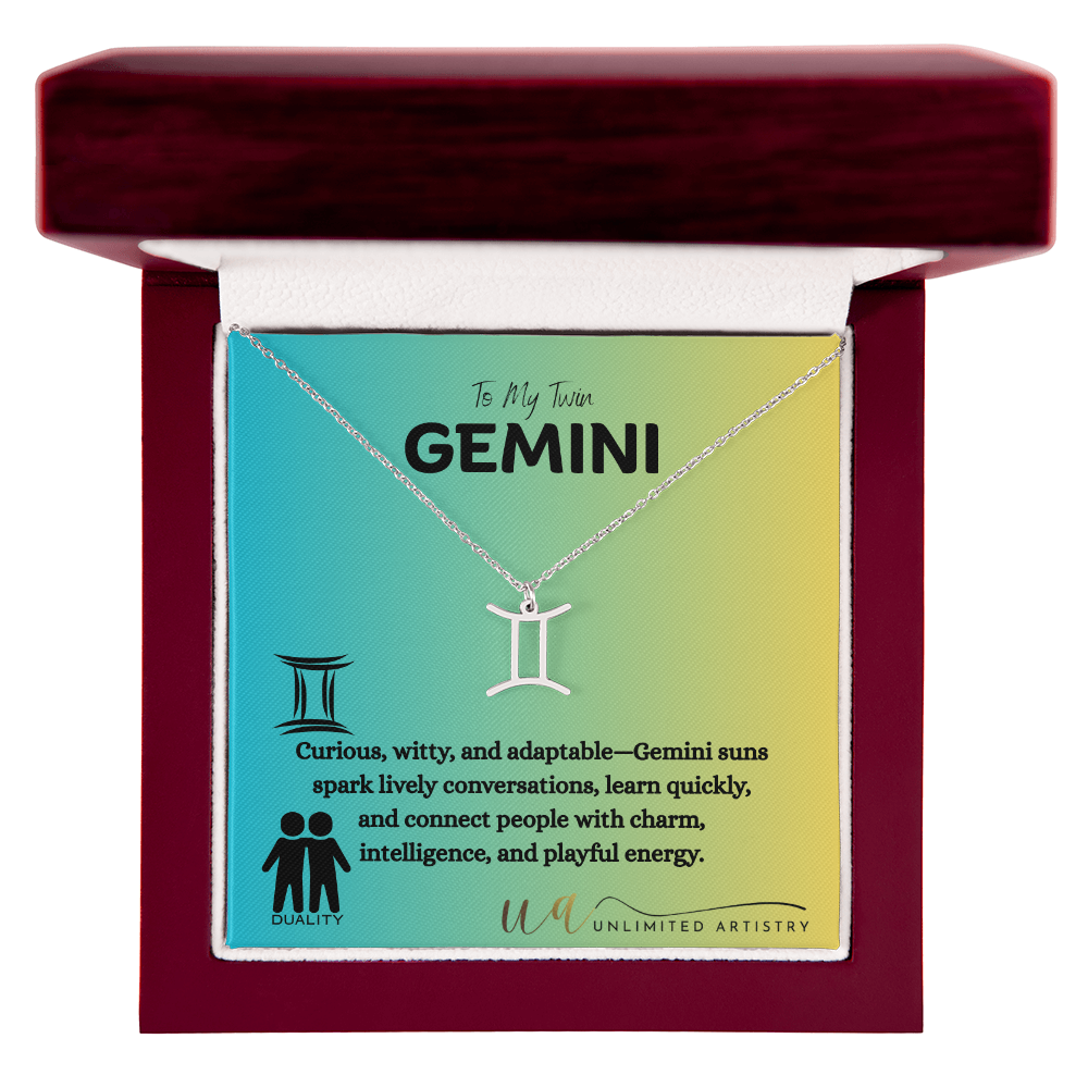Gemini Zodiac Pendant 2