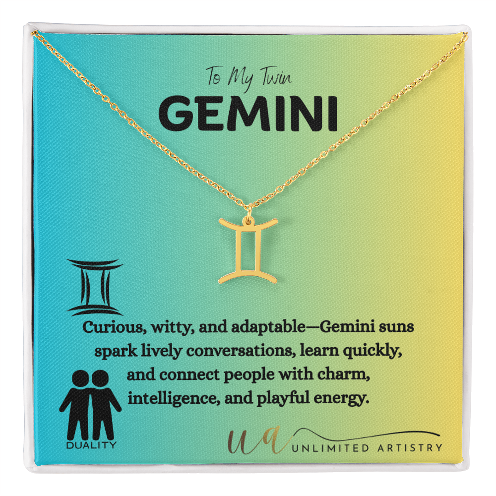 Gemini Zodiac Pendant 2