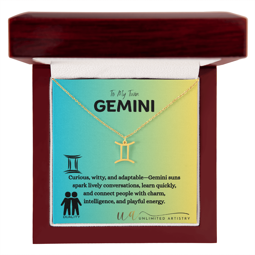 Gemini Zodiac Pendant 2