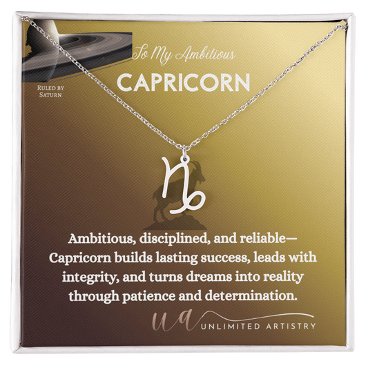 Capricorn Zodiac Pendant 2