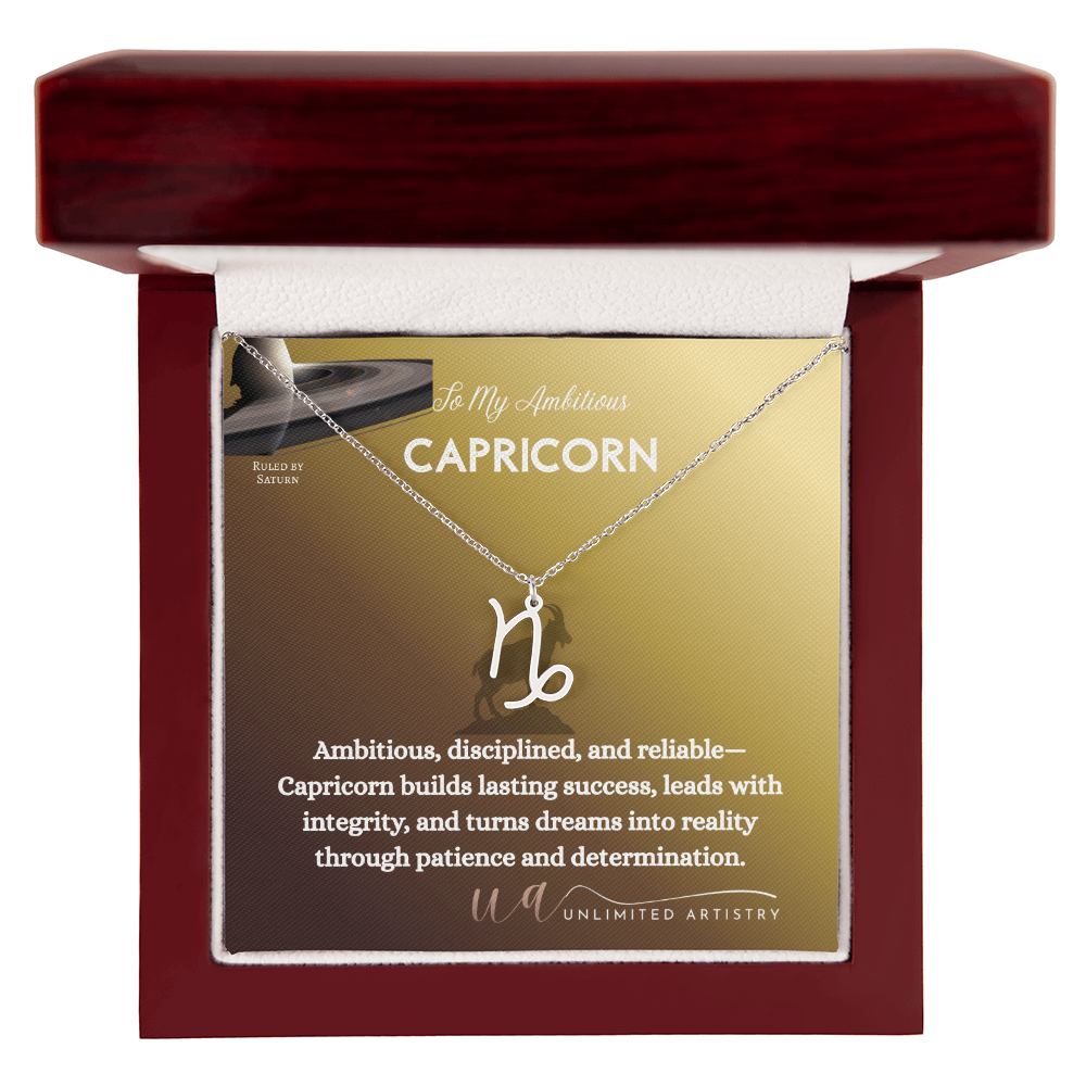 Capricorn Zodiac Pendant 2