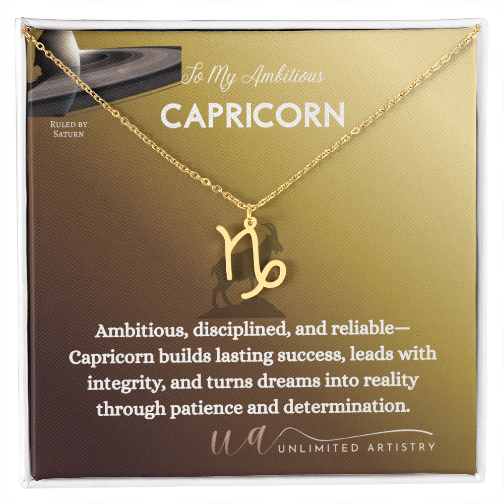 Capricorn Zodiac Pendant 2