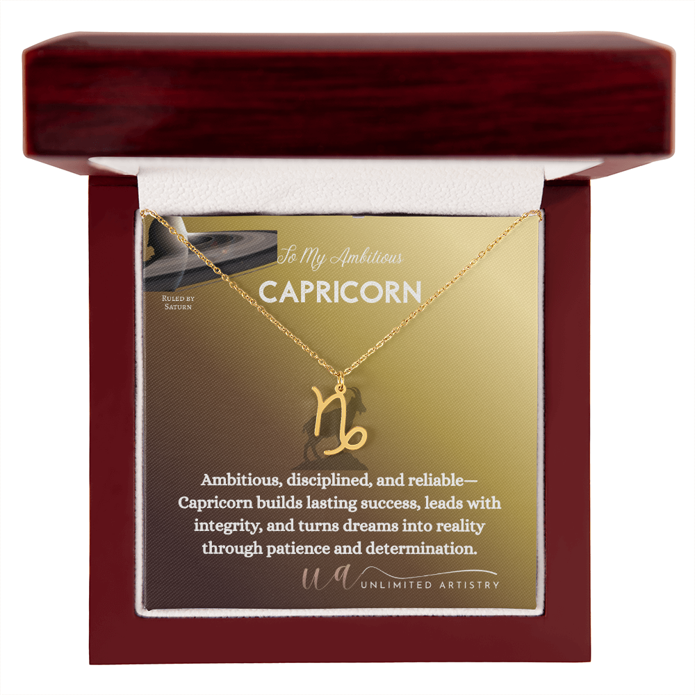 Capricorn Zodiac Pendant 2