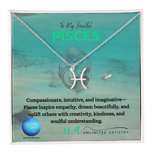 Pisces Zodiac Pendant 2