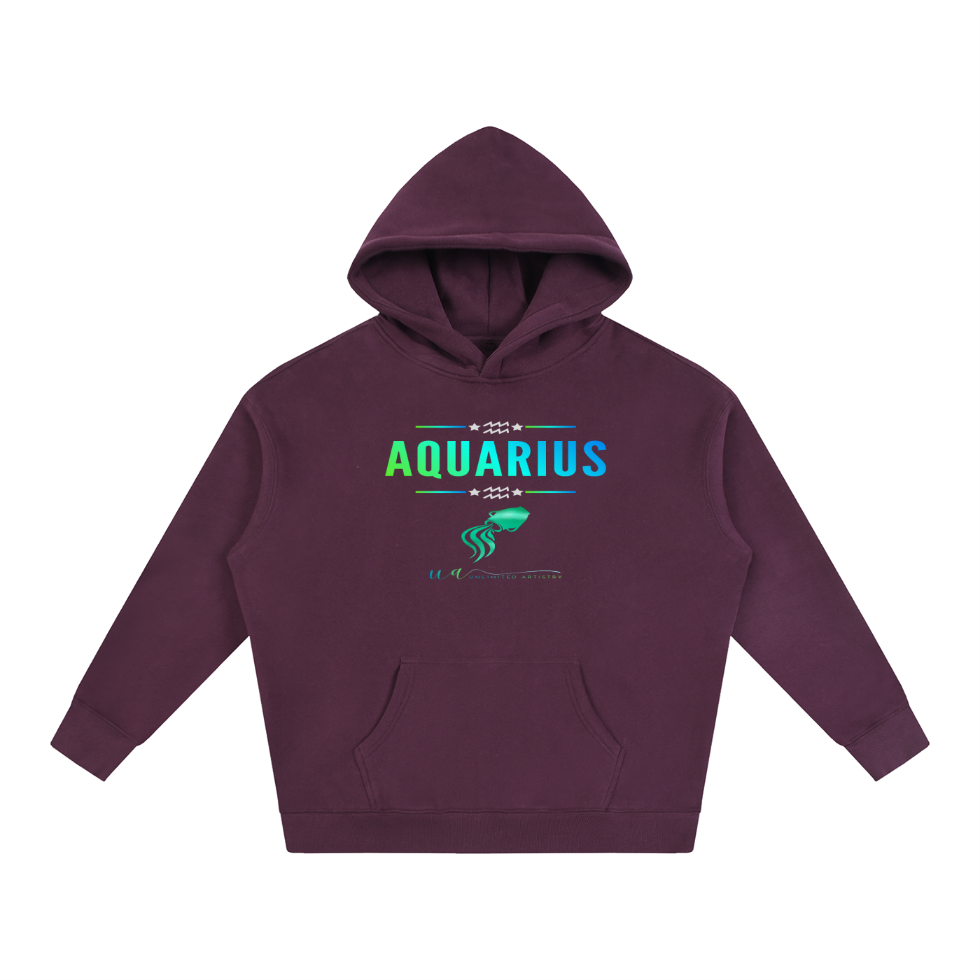 Aquarius Oversize Fleeced Hoodie