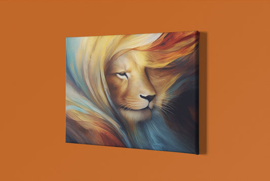 Lion Abstract Canvas 1.5in Frame - UnlimitedArtistry